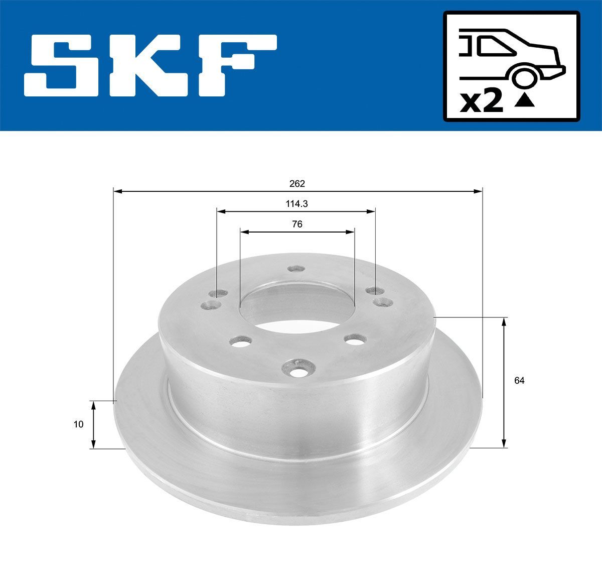Stabdžių diskas SKF VKBD 90678 S2