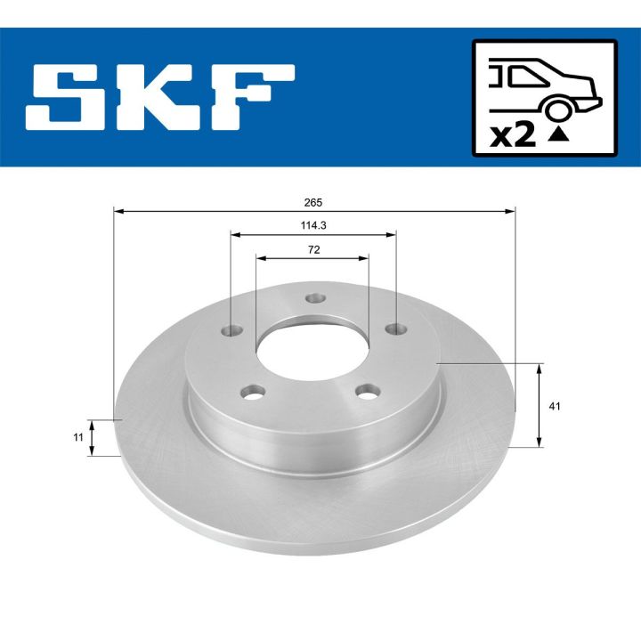 Stabdžių diskas SKF VKBD 90740 S2