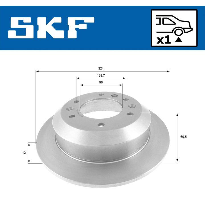 Stabdžių diskas SKF VKBD 90760 S1