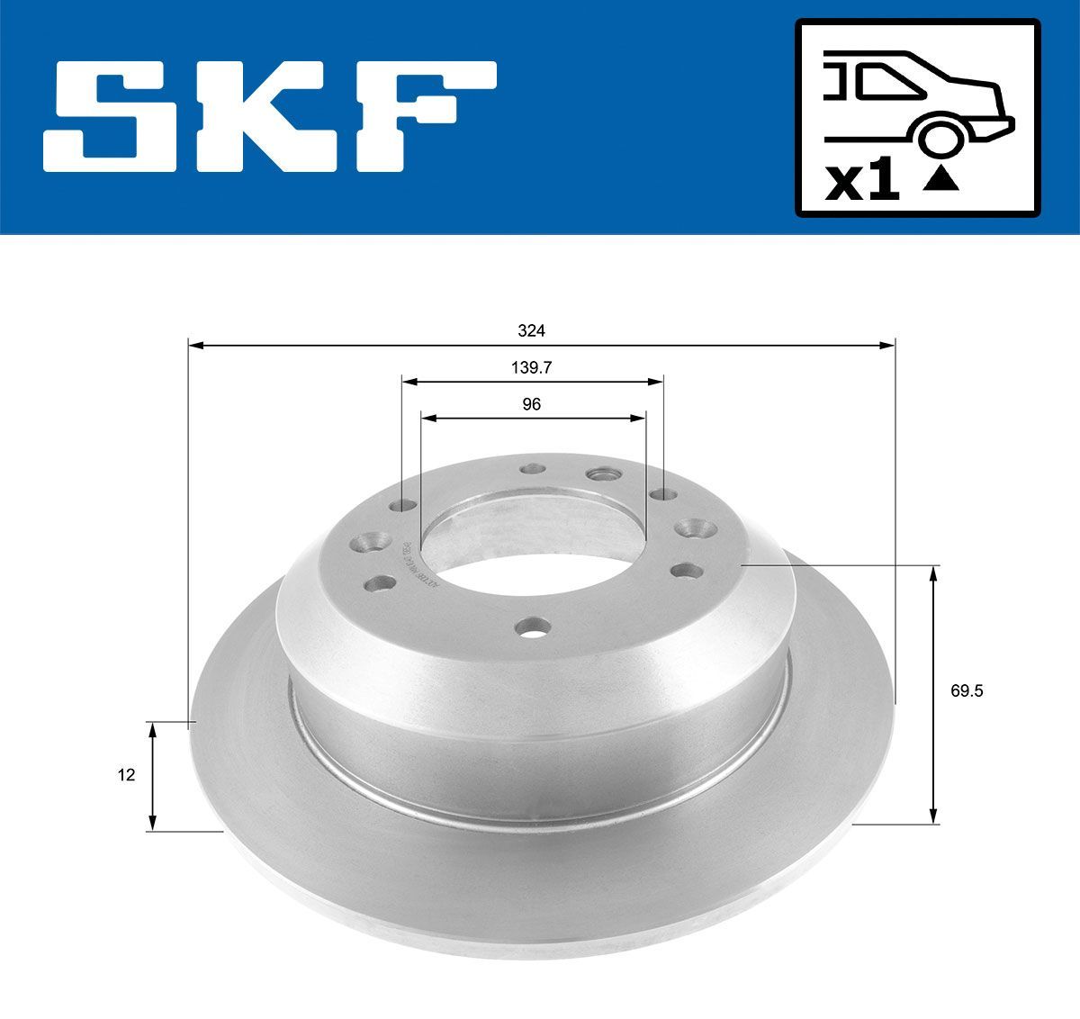 Stabdžių diskas SKF VKBD 90760 S1