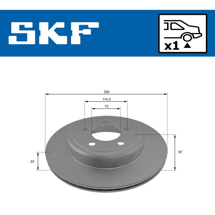 Stabdžių diskas SKF VKBD 90768 V1