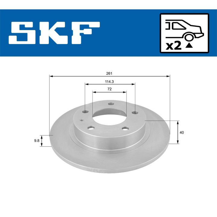 Stabdžių diskas SKF VKBD 90770 S2