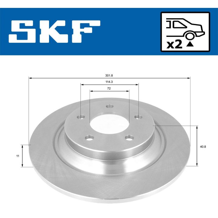 Stabdžių diskas SKF VKBD 90777 S2