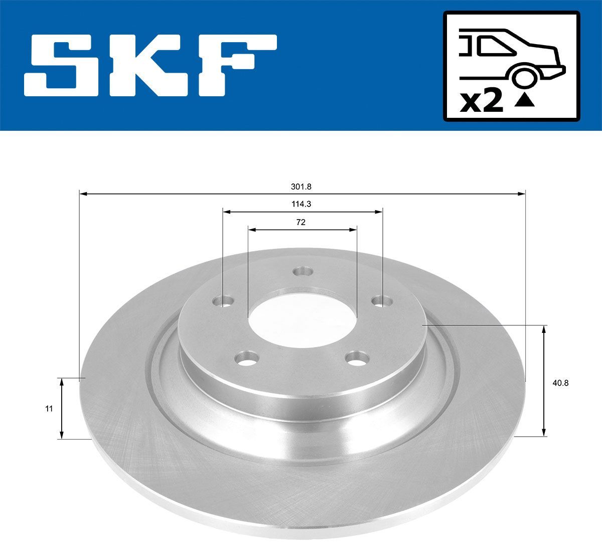 Stabdžių diskas SKF VKBD 90777 S2