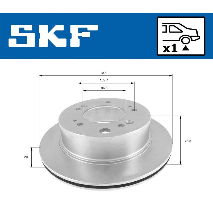 Stabdžių diskas SKF VKBD 90799 V1