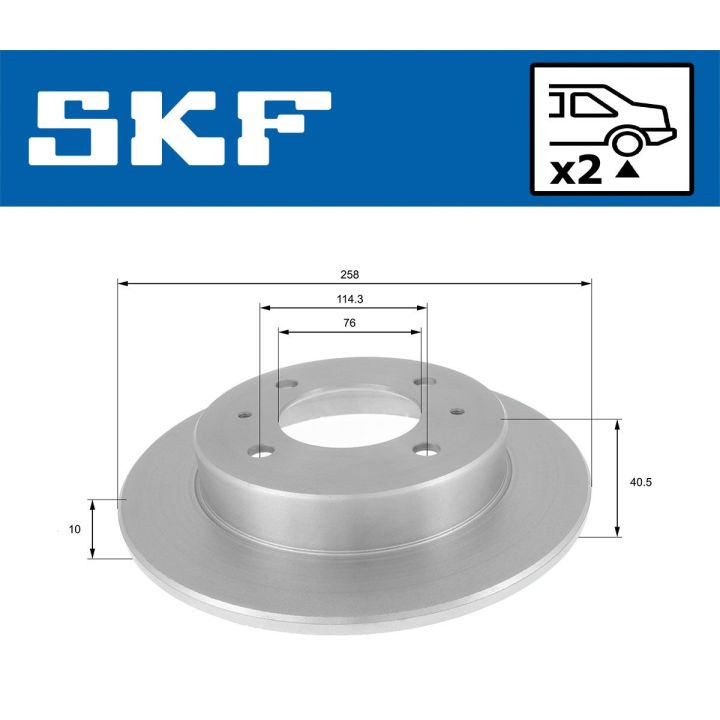 Stabdžių diskas SKF VKBD 90859 S2
