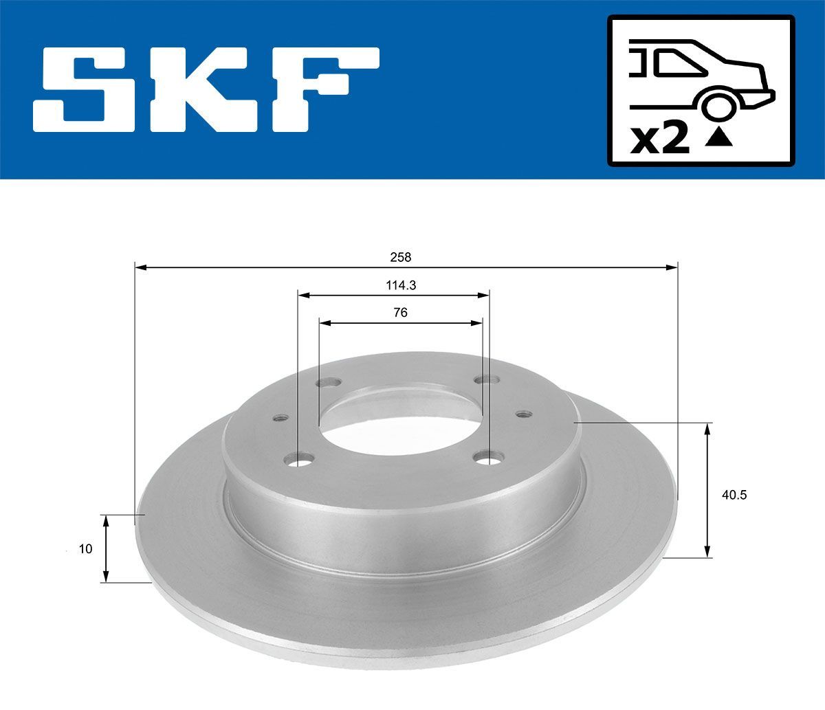 Stabdžių diskas SKF VKBD 90859 S2