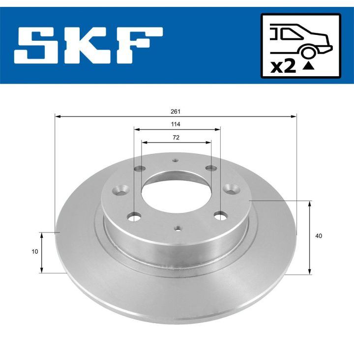 Stabdžių diskas SKF VKBD 90884 S2