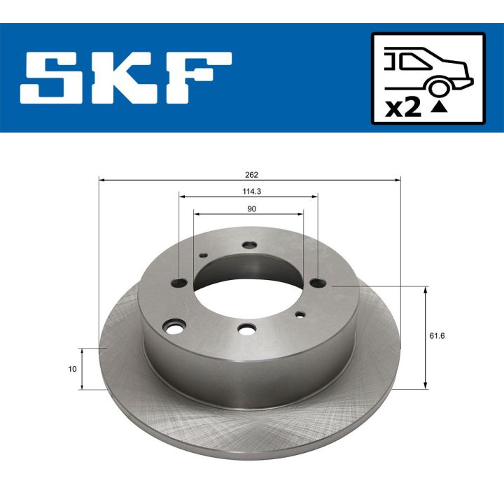 Stabdžių diskas SKF VKBD 91048 S2