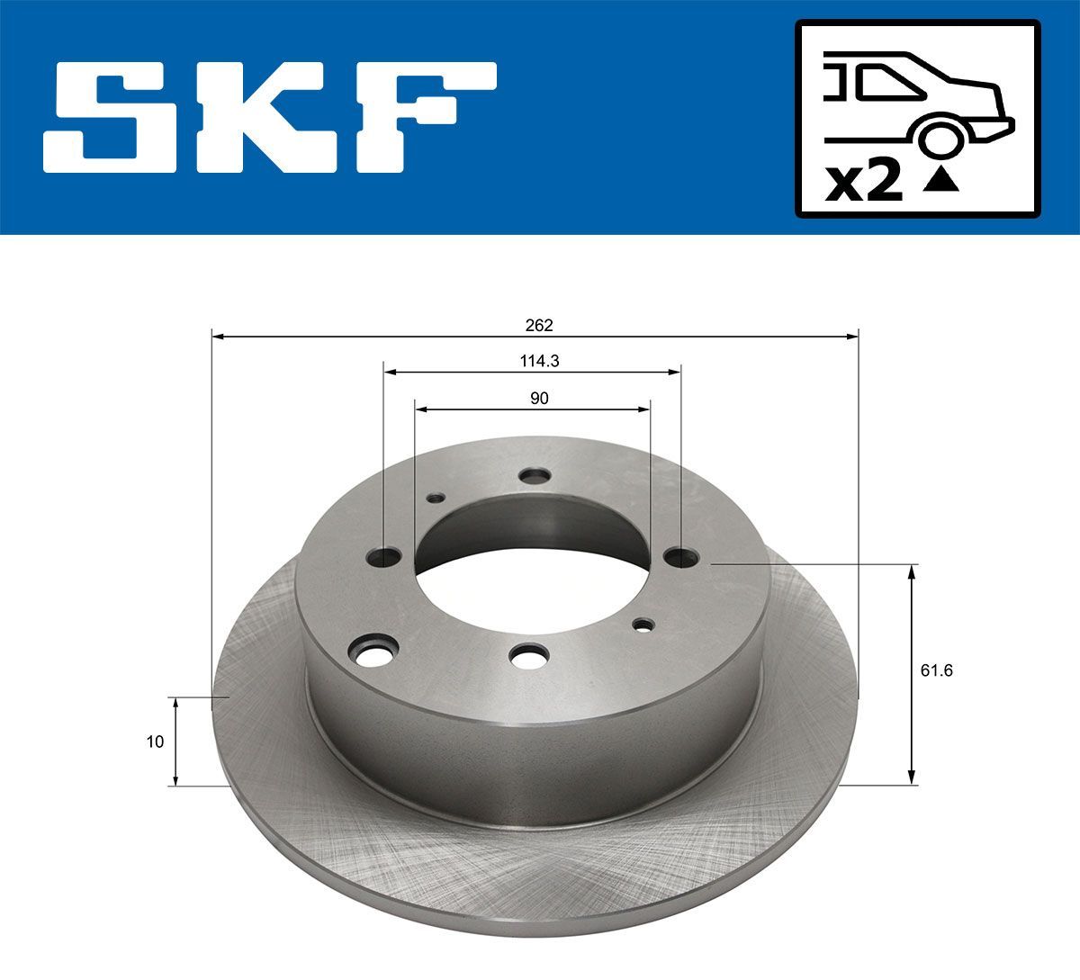 Stabdžių diskas SKF VKBD 91048 S2