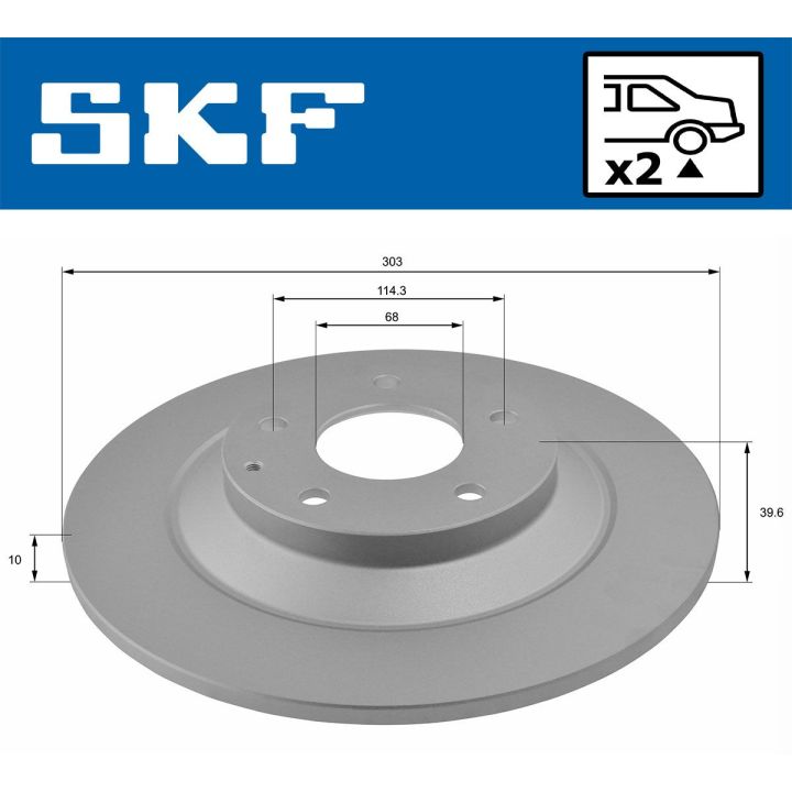 Stabdžių diskas SKF VKBD 91061 S2