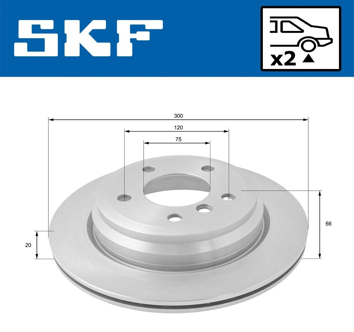 Stabdžių diskas SKF VKBD 91072 V2