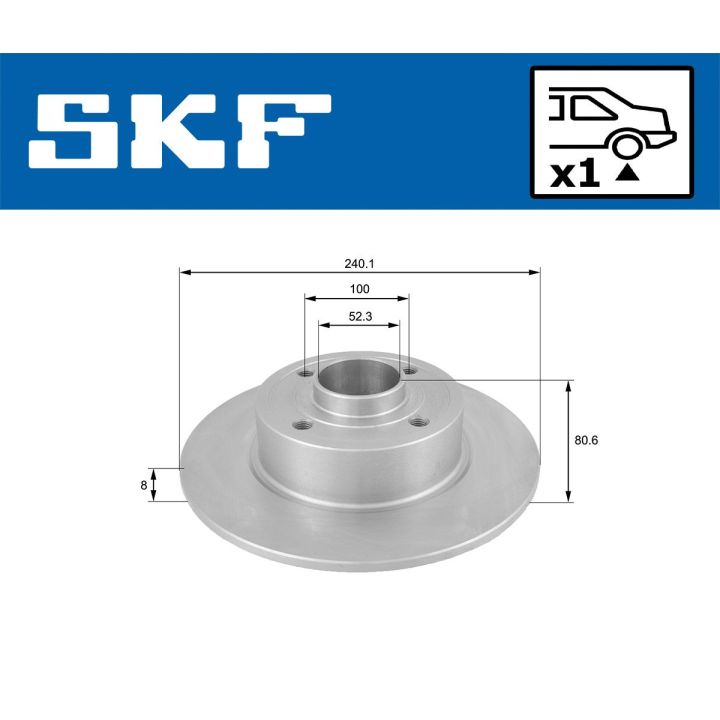 Stabdžių diskas SKF VKBD 91074 S1