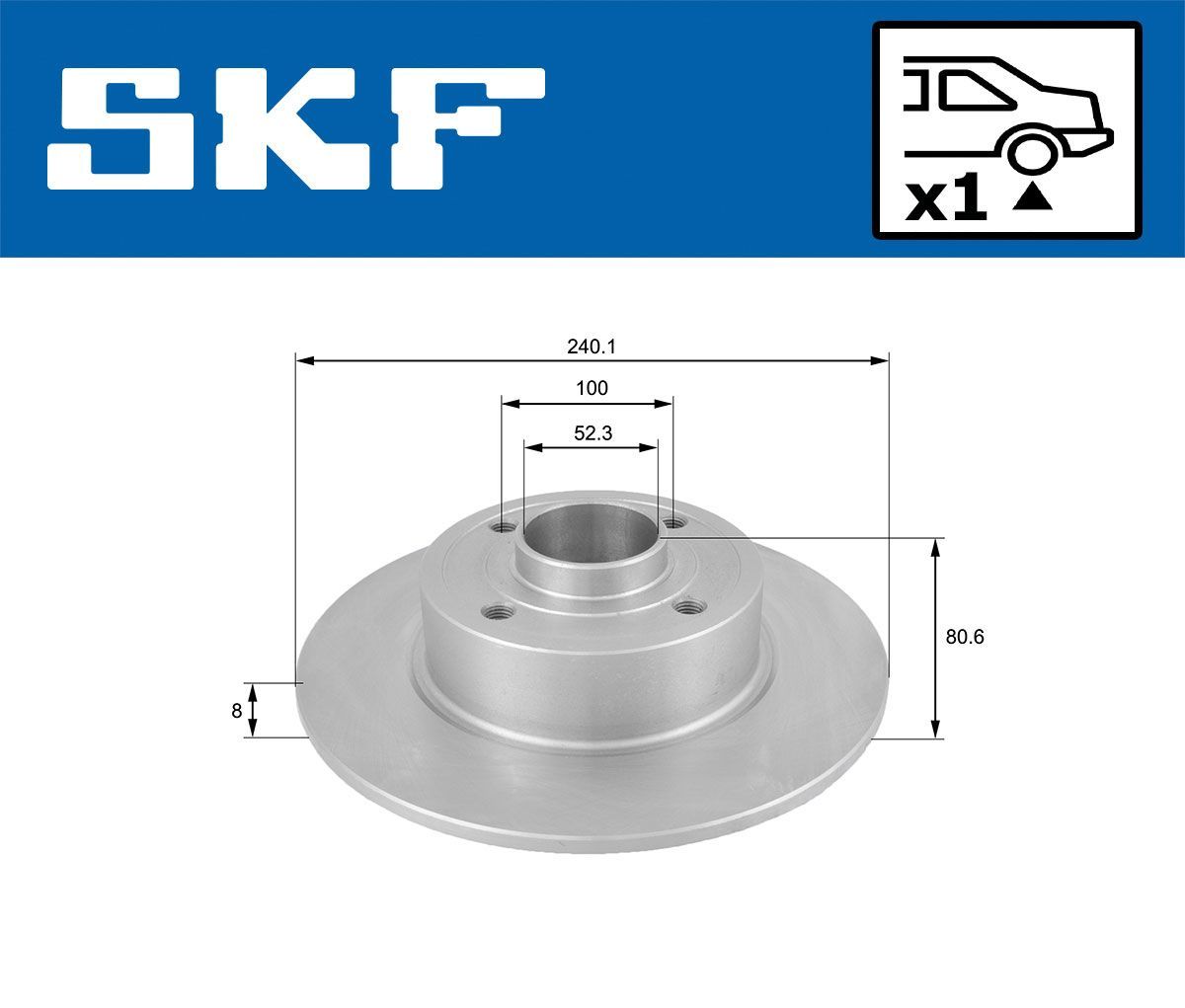 Stabdžių diskas SKF VKBD 91074 S1