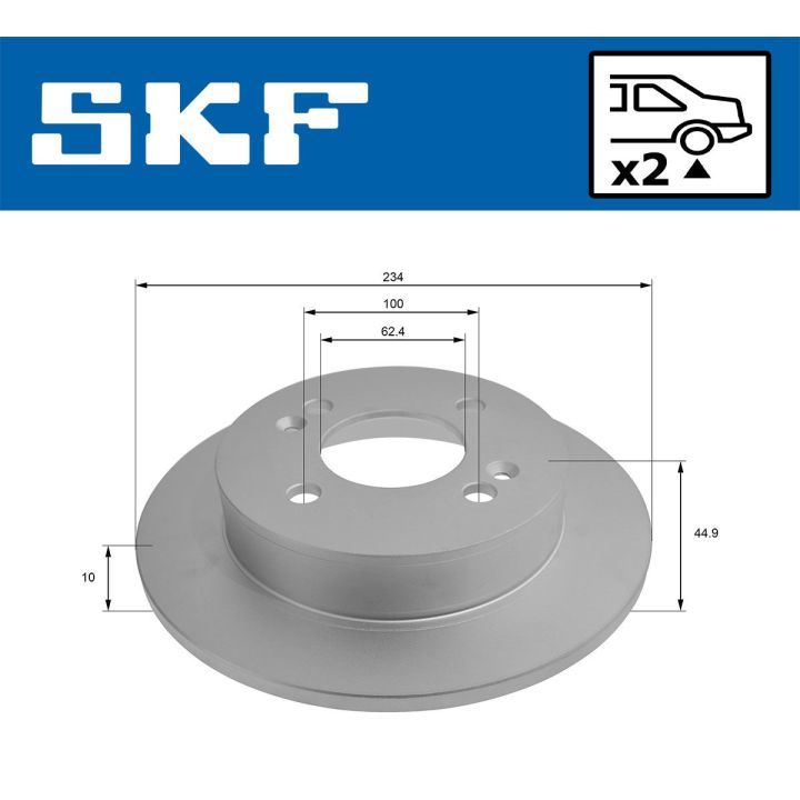 Stabdžių diskas SKF VKBD 91088 S2