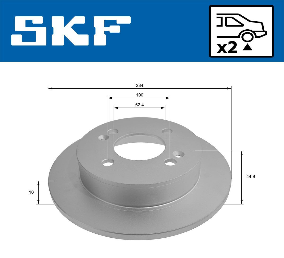 Stabdžių diskas SKF VKBD 91088 S2