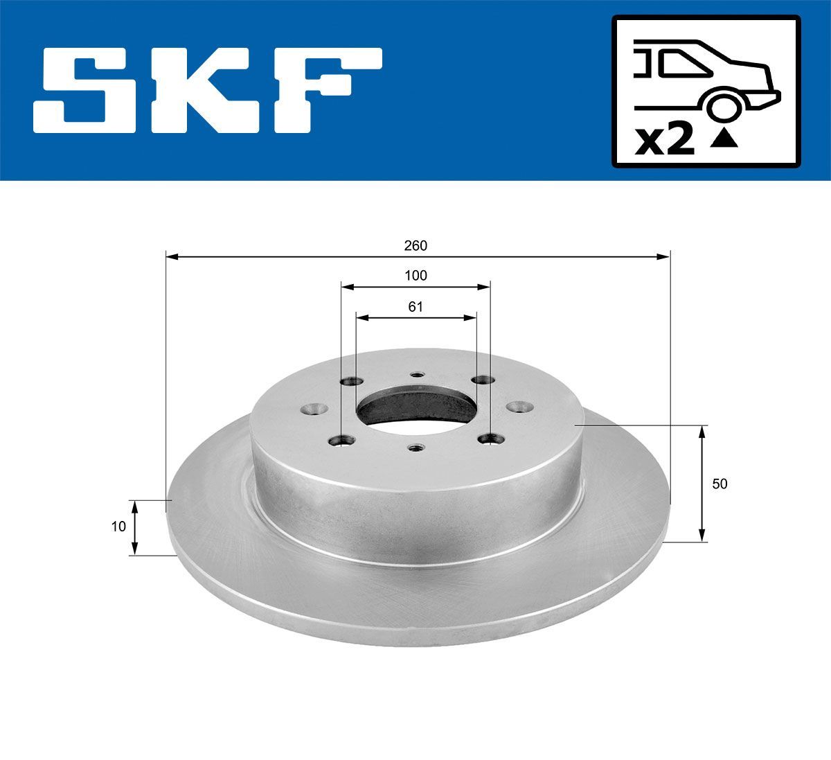 Stabdžių diskas SKF VKBD 91096 S2
