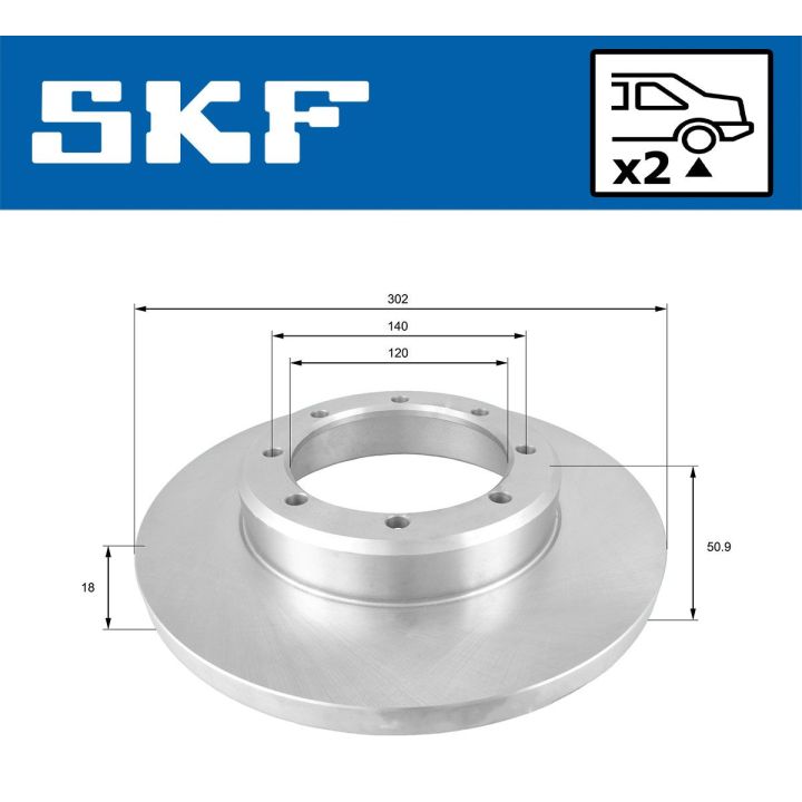 Stabdžių diskas SKF VKBD 91136 S2