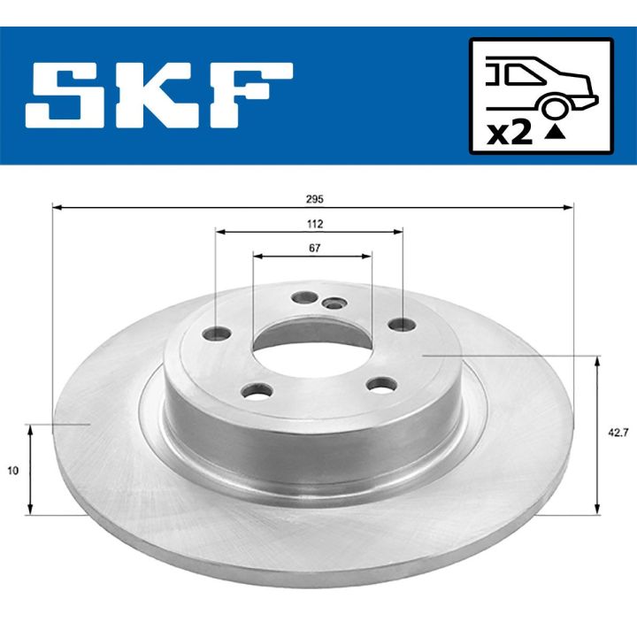 Stabdžių diskas SKF VKBD 91148 S2