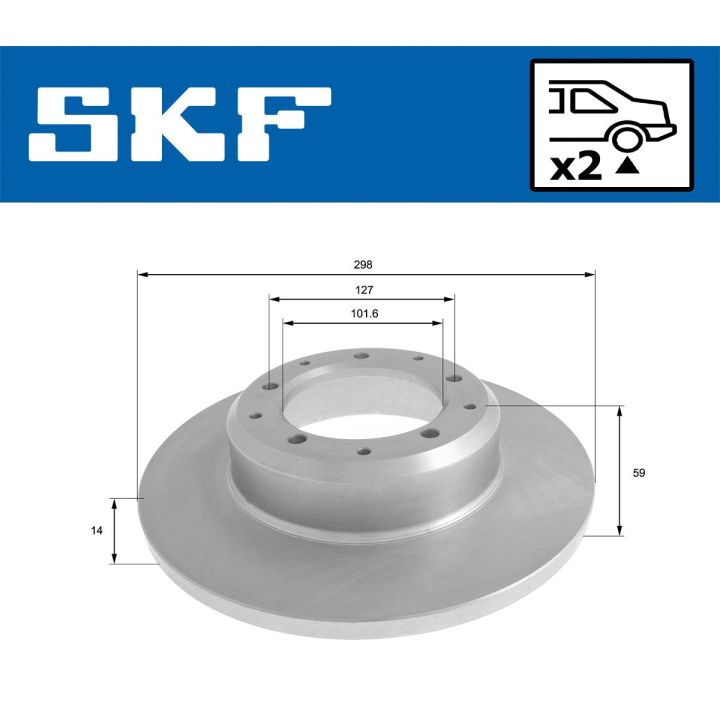 Stabdžių diskas SKF VKBD 91159 S2