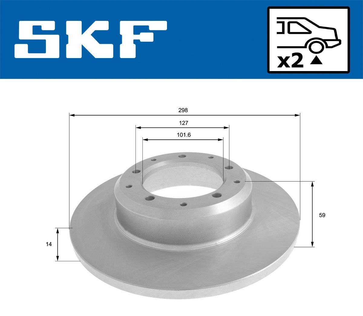 Stabdžių diskas SKF VKBD 91159 S2