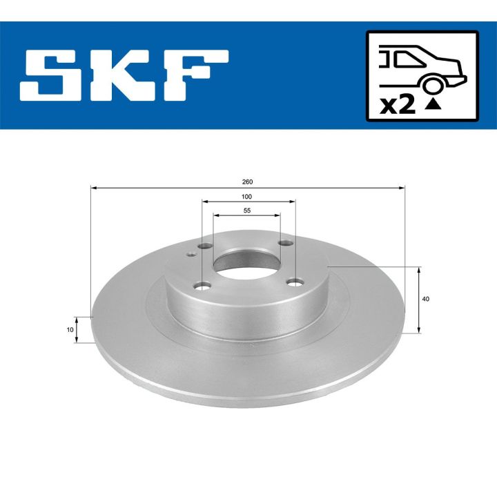 Stabdžių diskas SKF VKBD 91188 S2