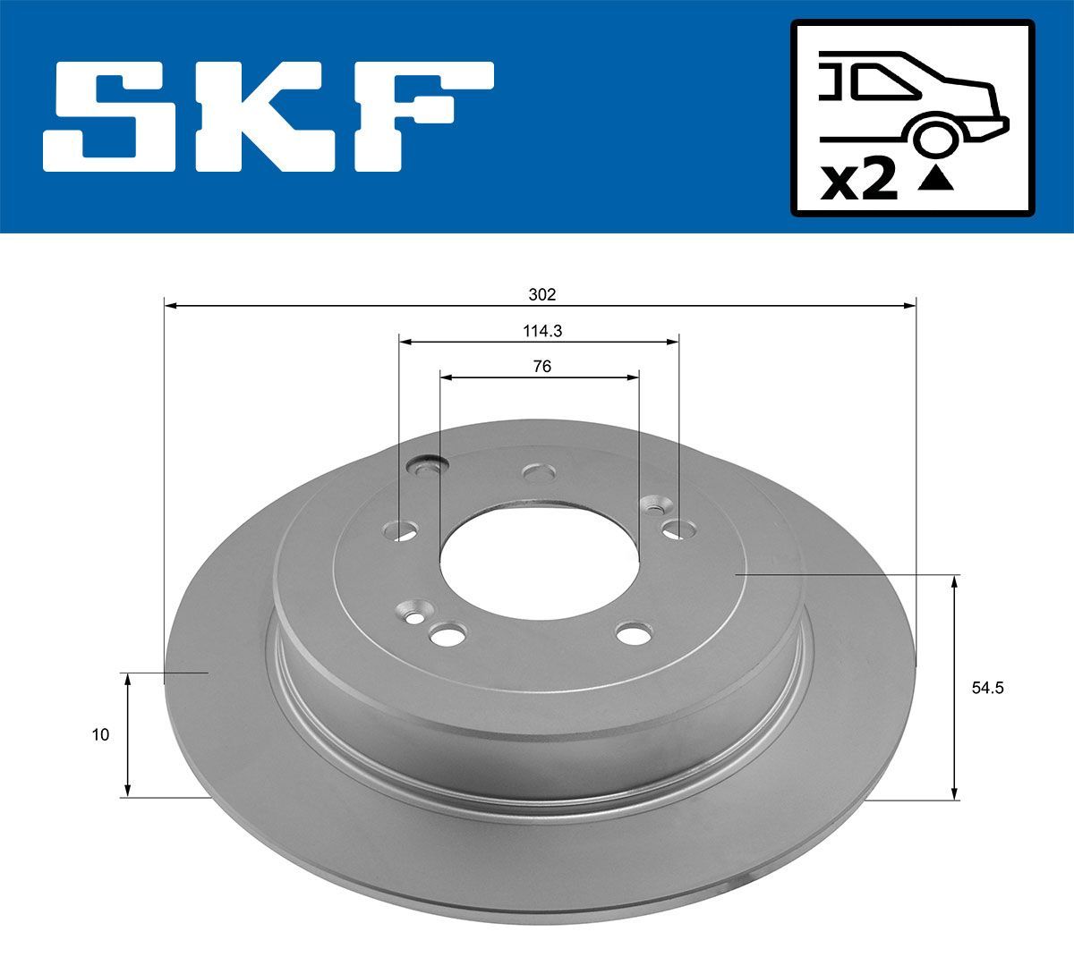 Stabdžių diskas SKF VKBD 91304 S2