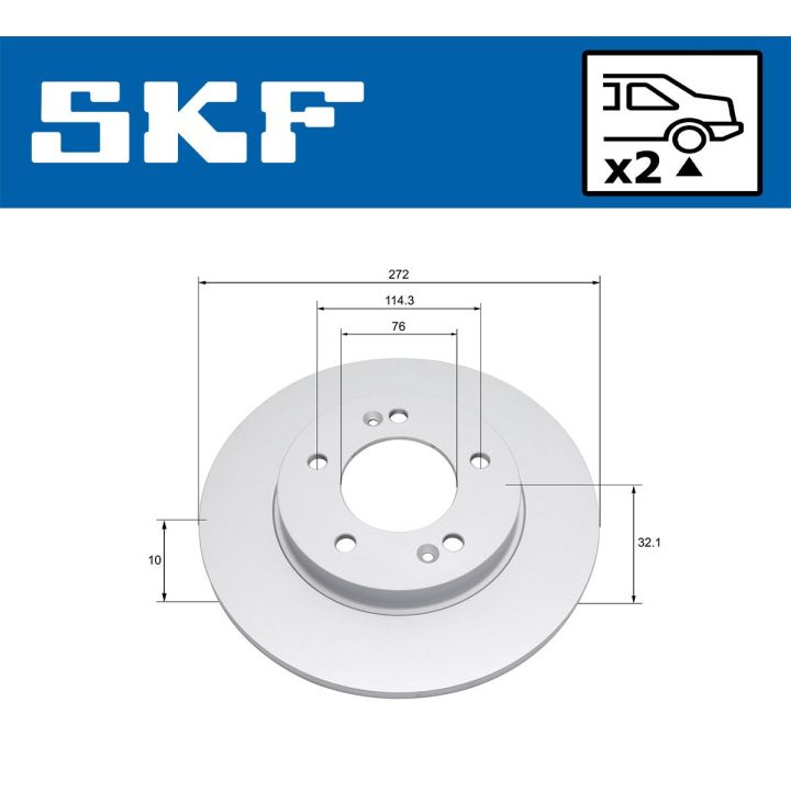Stabdžių diskas SKF VKBD 91320 S2