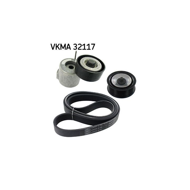 V formos rumbuotas diržas, komplektas SKF VKMA 32117