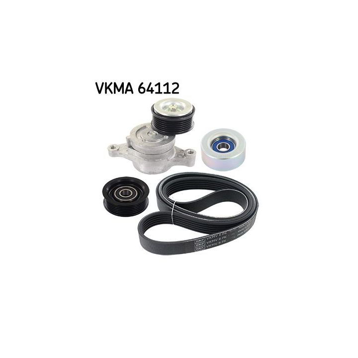 V formos rumbuotas diržas, komplektas SKF VKMA 64112