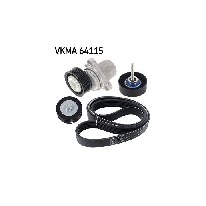 V formos rumbuotas diržas, komplektas SKF VKMA 64115
