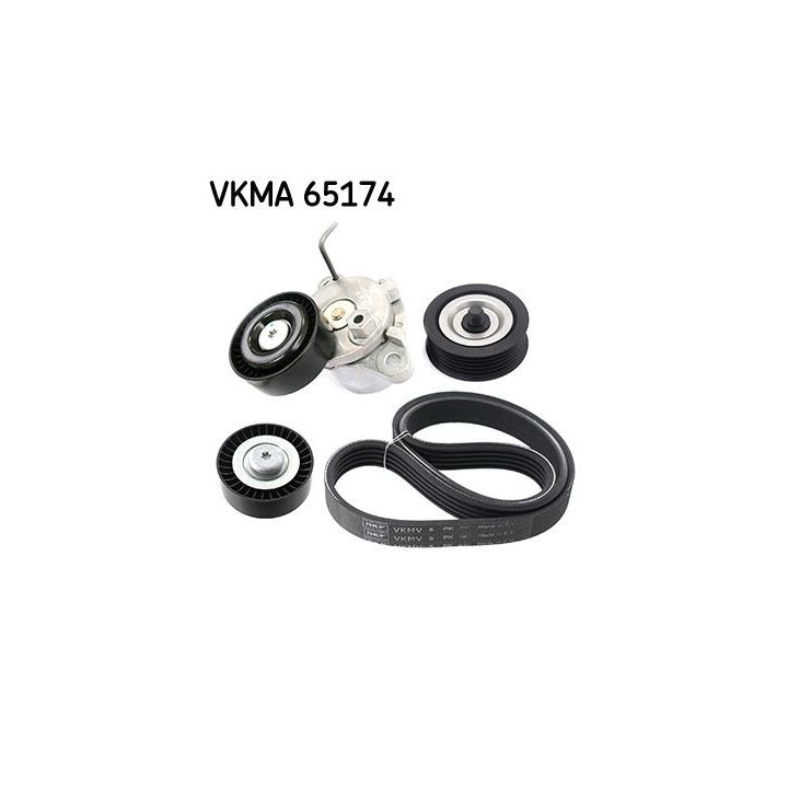 V formos rumbuotas diržas, komplektas SKF VKMA 65174