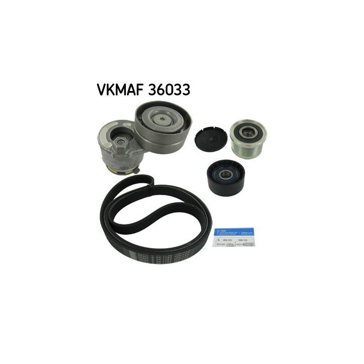 V formos rumbuotas diržas, komplektas SKF VKMAF 36033