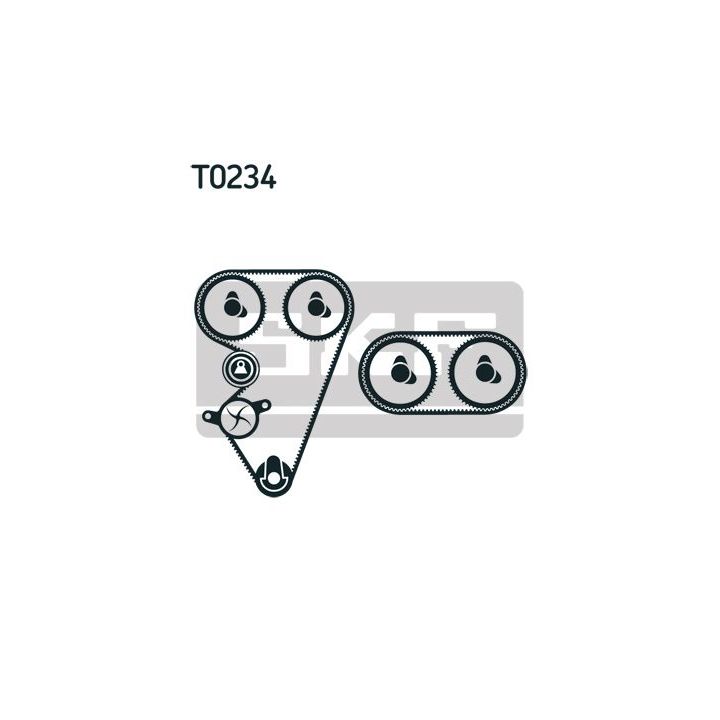 Vandens siurblio ir paskirstymo diržo komplektas SKF VKMC 07306