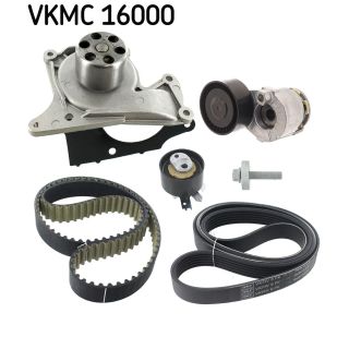 Vandens siurblio ir paskirstymo diržo komplektas SKF VKMC 16000
