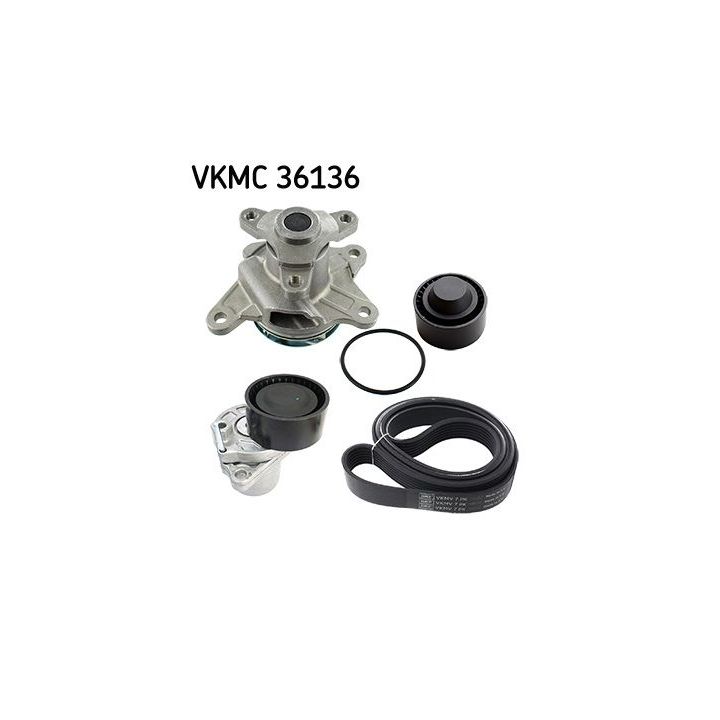 Vandens siurblys + V formos rumbuotas diržas, komplektas SKF VKMC 36136