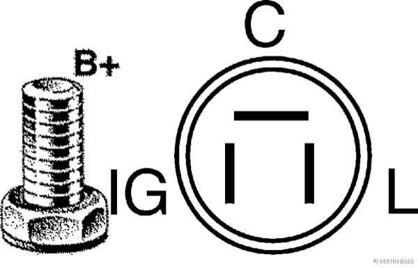 Kintamosios srovės generatorius HERTH+BUSS JAKOPARTS J5119011