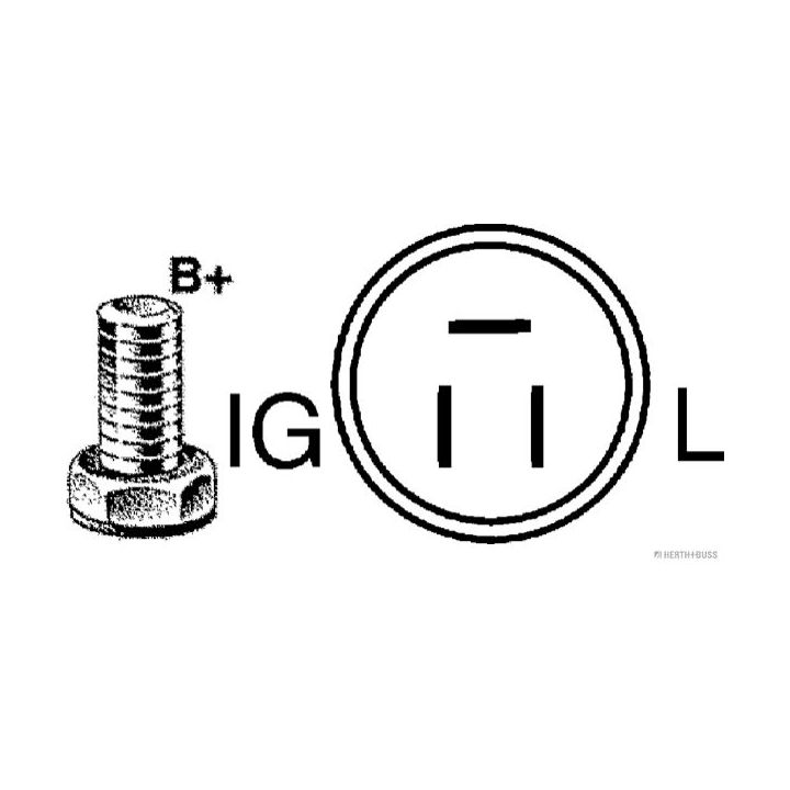 Kintamosios srovės generatorius HERTH+BUSS JAKOPARTS J5119016