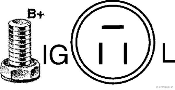 Kintamosios srovės generatorius HERTH+BUSS JAKOPARTS J5119016