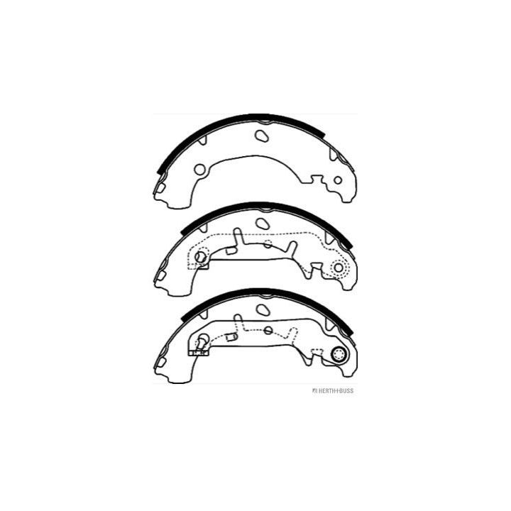 Stabdžių trinkelių komplektas HERTH+BUSS JAKOPARTS J3503051