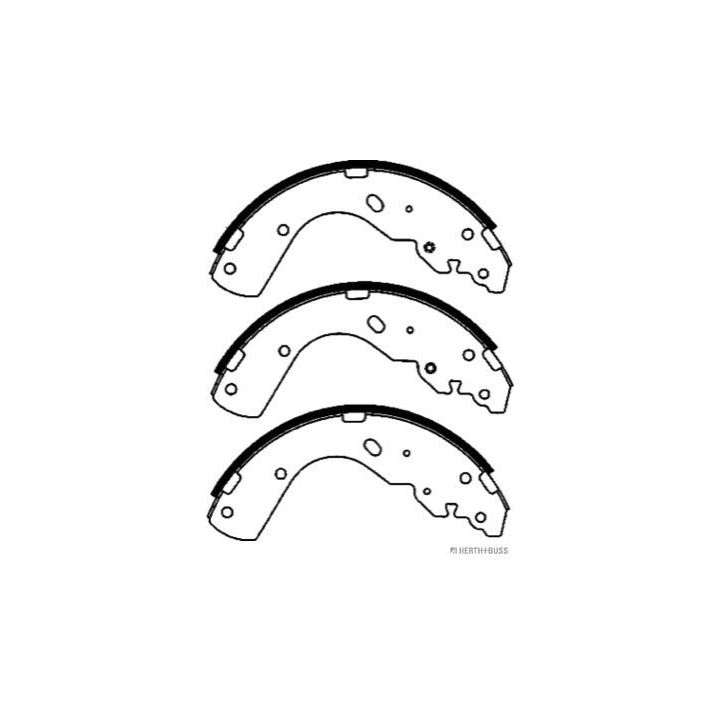 Stabdžių trinkelių komplektas HERTH+BUSS JAKOPARTS J3503052