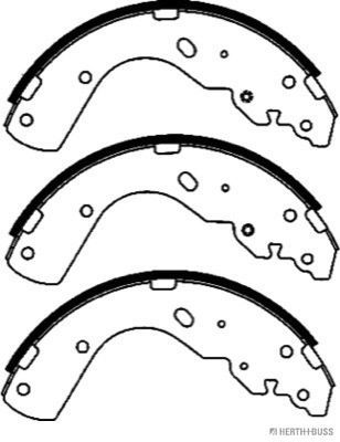 Stabdžių trinkelių komplektas HERTH+BUSS JAKOPARTS J3503052