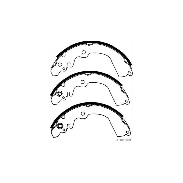 Stabdžių trinkelių komplektas HERTH+BUSS JAKOPARTS J3505005