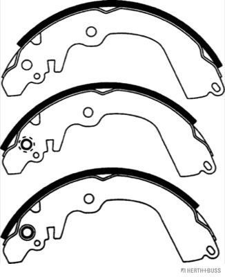 Stabdžių trinkelių komplektas HERTH+BUSS JAKOPARTS J3505005