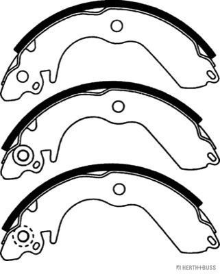 Stabdžių trinkelių komplektas HERTH+BUSS JAKOPARTS J3505031