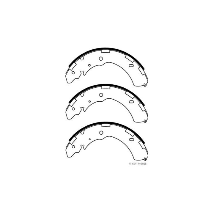 Stabdžių trinkelių komplektas HERTH+BUSS JAKOPARTS J3505043
