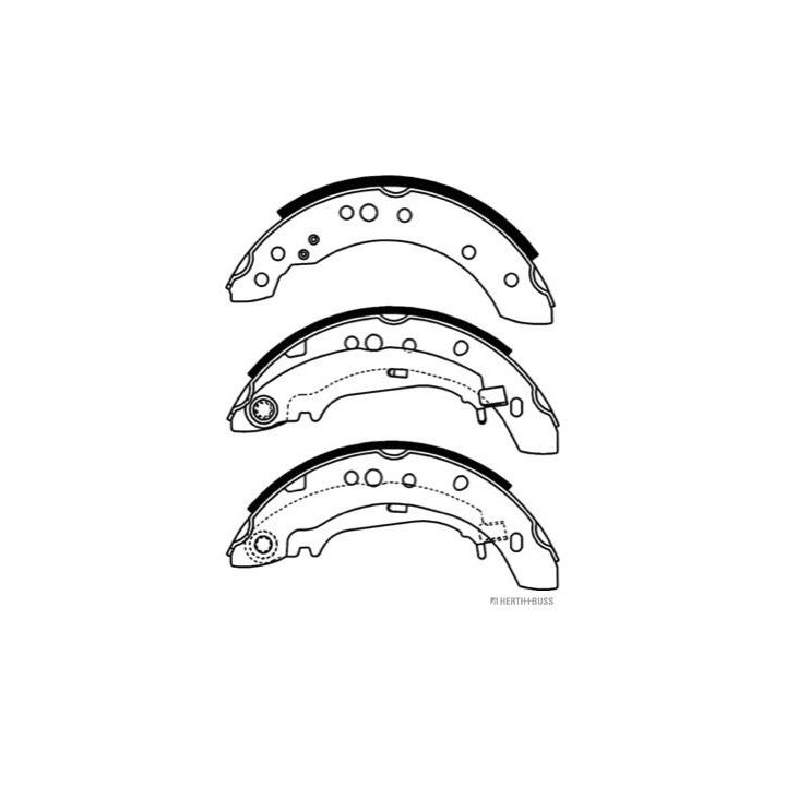 Stabdžių trinkelių komplektas HERTH+BUSS JAKOPARTS J3505046