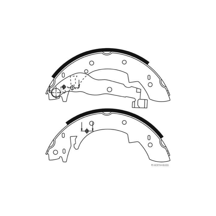 Stabdžių trinkelių komplektas HERTH+BUSS JAKOPARTS J3508017