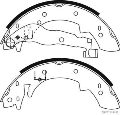 Stabdžių trinkelių komplektas HERTH+BUSS JAKOPARTS J3508017