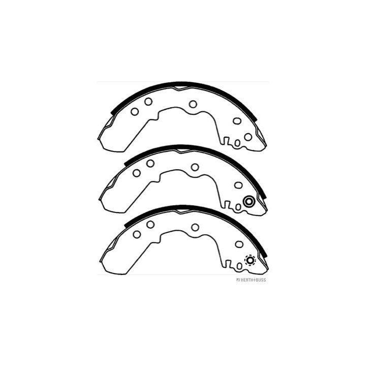 Stabdžių trinkelių komplektas HERTH+BUSS JAKOPARTS J3509005